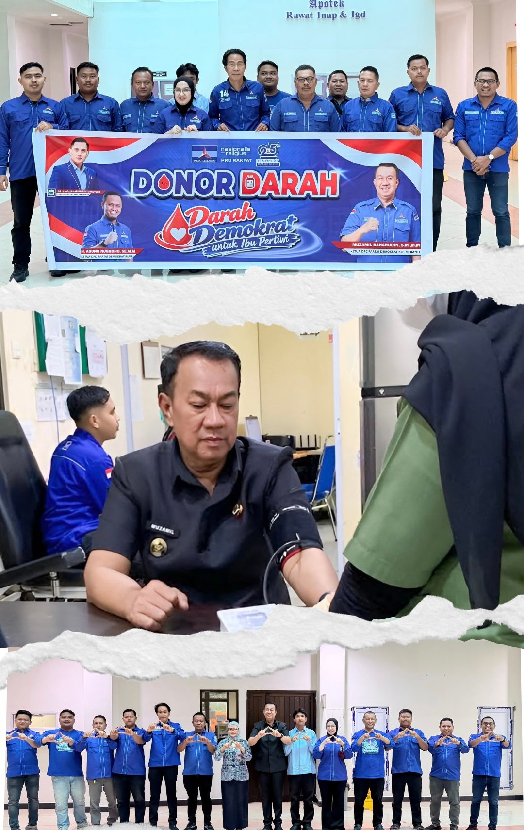 DPC Demokrat Meranti Gelar Donor Darah, Wujud Pengabdian dan Kepedulian untuk Masyarakat