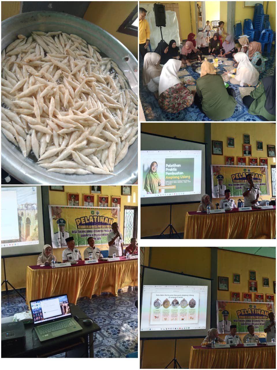 Dorong Ekonomi Masyarakat, Desa Tanjung Bunga Gelar Pelatihan Pembuatan Amplang Udang